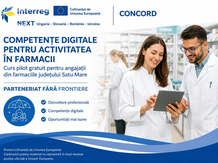 CONCORD - Un curs gratuit sprijină dezvoltarea competențelor digitale ale angajaților din farmacii